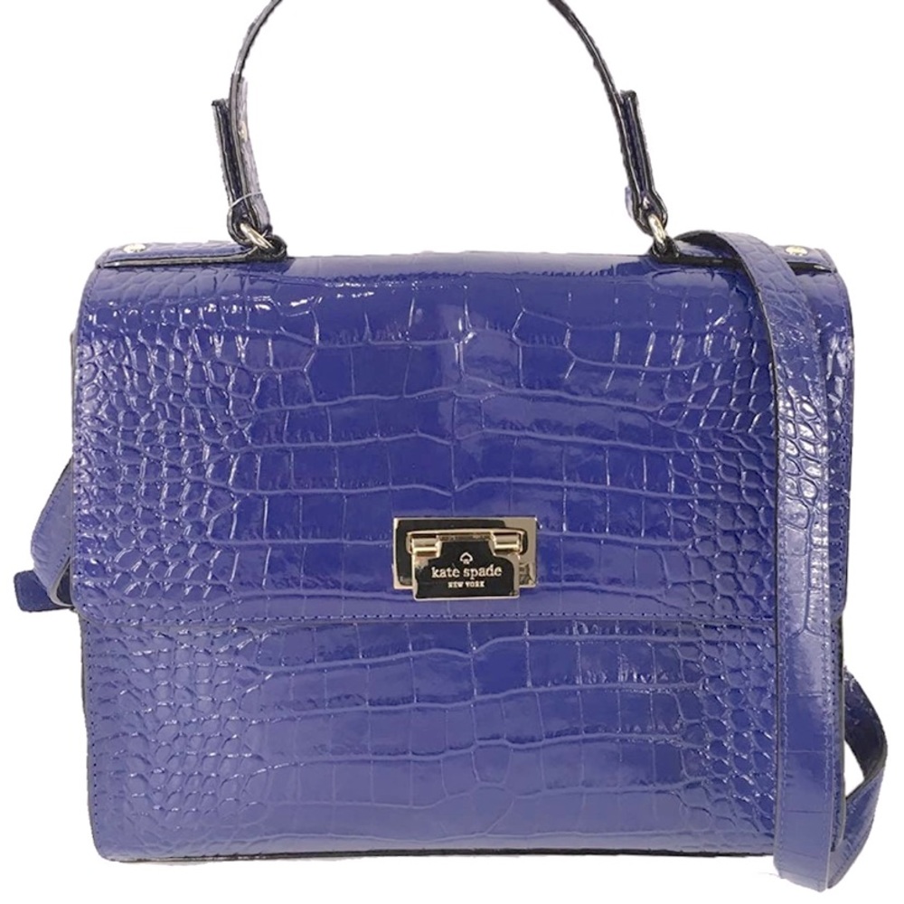 NWT Kate Spade Croc Leather Satchel